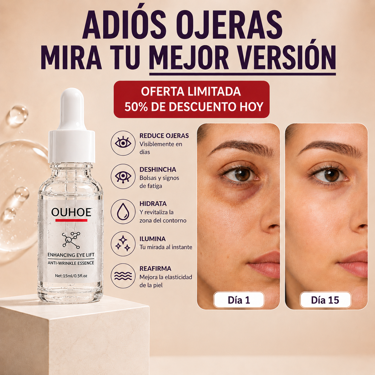 Maison OUHOE  Sérum Renovador de Ojos – Pura Luz, Pura Elegancia