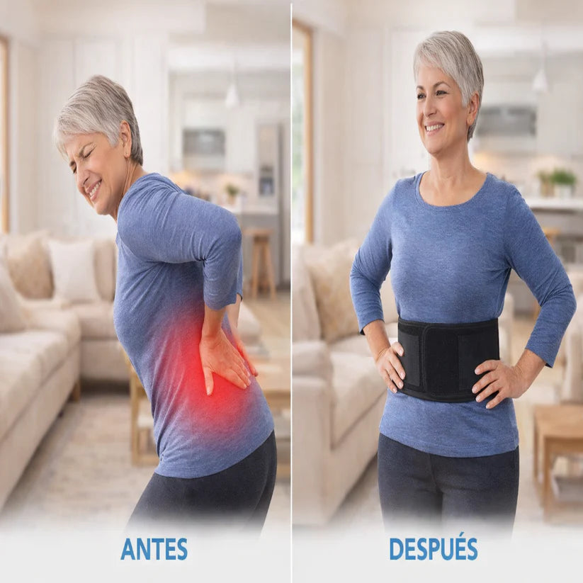 Faja Térmica Terapéutica con Soporte Lumbar - Alivio de Dolor y Corrector de Postura
