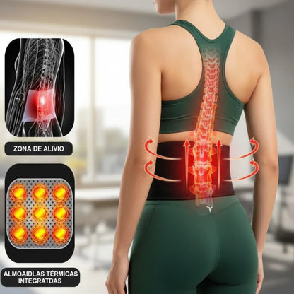 Faja Térmica Terapéutica con Soporte Lumbar - Alivio de Dolor y Corrector de Postura