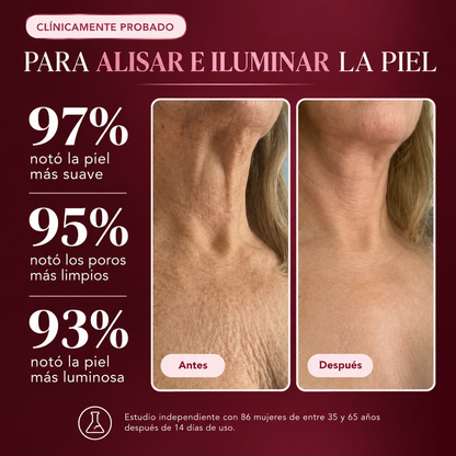 Dr. Melaxin  Efecto Seda Piel más fina, uniforme y radiante. La piel que todos quieren tocar.
